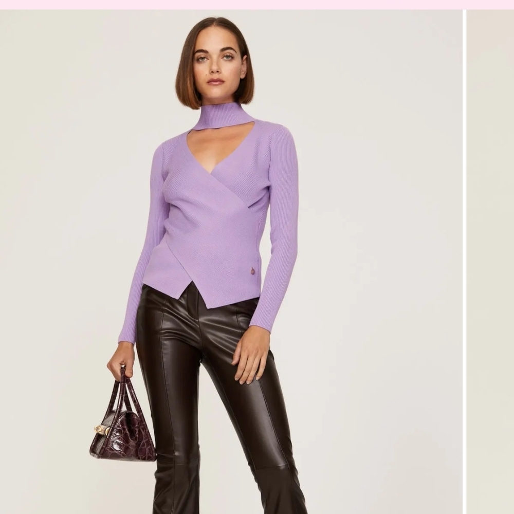 Elegant Cream Wrap Sweater By Milly